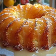 a bundt cake covered in icing sitting on top of a table