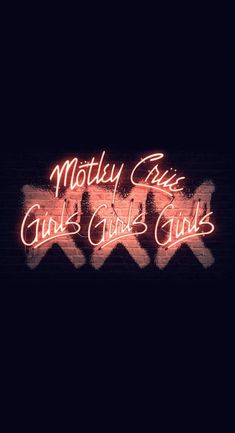 a neon sign that says motley bar girls club girls