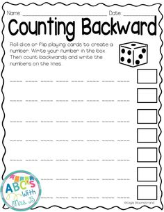 a printable worksheet for counting the numbers on the lines with dices