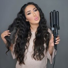 Hair Waver - Easiest Way to Achieve Mermaid Hair Waves Waves Curling Iron, Three Barrel Curls, Beach Waves Curling Iron, 3 Barrel Curling Iron, Barrel Curling Iron, Curled Hair, Hair Crimper, Barrel Curls, Wavy Curls