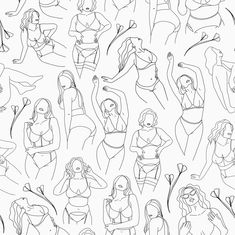 Monochrome Line Art Wallpaper Drawings Of Women, Line Art Wallpaper, Monochrome Wallpaper, Pole Art, Tattoo Flash Sheet, Portraiture Drawing, Pink Shades, Body Pose Drawing, Line Drawings