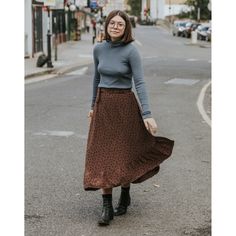 A Floral Printed Wrap Midi Skirt With An Adjustable Tie Waist And Subtle Ruffle Hem. The Most Beautiful Autumn Brown Tones Create A Perfect All-Season Skirt That Can Be Worn From Fall Through Winter With A Pair Of Tights And Boots. 51% Viscose / 49% Rayon Hand Wash Cold Separately, Lay Flat To Dry Made In Downtown Los Angeles Condition: New With Tags. Tags: Reformation, Free People, Anthropologie Skirts With Tights, Mission Outfits, Winter Boots Outfits, Wrap Midi Skirt, Celebrity Style Icons, Skirts With Boots, Tights And Boots, Beautiful Autumn, Winter Skirt