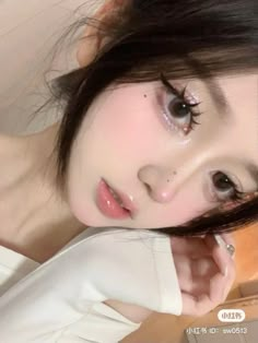 #aesthetic #dior #cute #girl #coquette #kpop #ullzang #korean #chinese #pfp #profilepictureideas #douyin #makeup Sharp Nose Tip, Soft Kawaii Makeup, Cute Dolly Makeup, Cute Core Makeup, Doll Makeup Pretty, Makeup Esthetic, Dollcore Makeup, Bjd Makeup, Aesthetic Dior