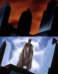 batman the animated movie is shown in two different frames