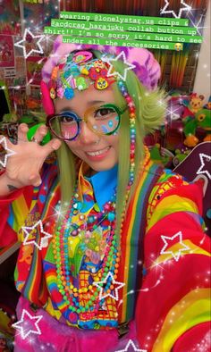 Gremlin Aesthetic, Rainbowcore Fashion, Scene Kid Fashion, Harajuku Fashion Decora, Decora Hair, Decora Outfits, Decora Aesthetic, Arcade Carpet, Kawaii Street Fashion