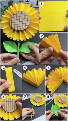 how to make a sunflower out of construction paper