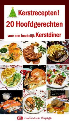 20 Verrukkelijke recepten voor kersthoofdgerechten! Welk kerstgerecht kies jij dit jaar? Een grote gevulde kalkoen, een luxe eendenborst met een lekker sausje, een mals stoofpotje, warmgerookte zalm, krokant geroosterde piepkuikentjes, Franse confit de canard, kruidige kabeljauw, Italiaanse spiesjes of Limburgs konijn? Of gaan jullie met z'n allen gourmetten of tapas eten? Geniet! | kerst | kerstrecept | kerst recepten | kerst hoofdgerecht | hoofdgerecht | hoofdgerecht recept | kerstdiner | kerstmenu | kalkoen | zalm | konijn | kiprecept | kabeljauw | sausje | roomsaus | wijnsaus | friet | kerst eten | kerstfeest | kerst voor kinderen | kerstbrunch | tapas | gourmet | gourmetavond Christmas Ideas, Diner, Drinks, Van