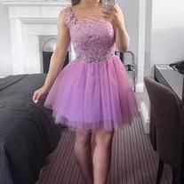 SofieProm on Storenvy Lilac Homecoming Dress, Tulle Homecoming Dress, Mothers Dresses, Lilac Dress, Handmade Dresses, Homecoming Dress, Flower Dresses, Homecoming Dresses, Appliques