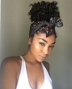 Protective Hairstyles For Natural Hair, Penteado Cabelo Curto, Bandana Hairstyles, Natural Hair Journey, Hair Black