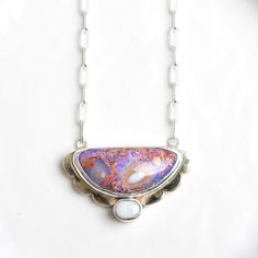 Tidal Necklace ◇ Australian Opal Silver Opal Necklace Fine Jewelry, Handmade Oval Opal Necklace, Adjustable Nickel-free Opal Jewelry, Artisan Silver Opal Necklace, Silver Opal Cabochon Necklace, Miscellaneous Gifts, Handmade Silver Jewellery, Australian Opal, Opal Ring