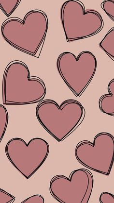 many pink hearts are arranged in the shape of heart shapes