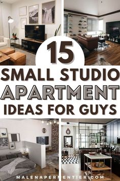 Small Studio Apartment Ideas For Guys apartment decor for men studio apartment layout Bachelor Apartment Ideas, Studio Apartment Furniture, Mens Apartment Decor, Apartment Therapy Inspired Decor, Blob Mirrors, First Apartment Tips, Men Apartment