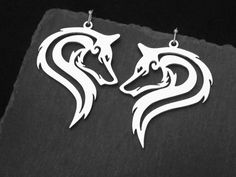 I love this design so much, I now have it available in 3 different sizes with this being the largest. For MATCHING Necklace and other sizes along with other WOLF jewellery in my shop, please click here: https://etsy.me/468FimP All my earrings are sold as a PAIR, but if you would like just a single earring, I am happy to mix and match a pair for you. I have over 300 different earrings available in a choice of Clip on or various metals and styles for pierced ears. Please click here to see the whol Wolf Accessories, Large Wolf, Largest Wolf, Spirit Wolf, Wolf Jewelry, Presentation Cards, Handmade Gift Tags, Stainless Steel Cleaning, Wolf Head