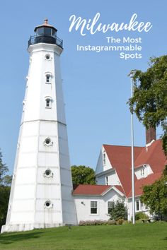 a lighthouse with text overlay that reads, 10 fun fact about the milwaukee lighthouse