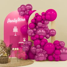 balloons are arranged in the shape of letters and numbers