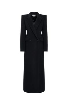 Black Alexander Mcqueen, Ladies Coat Design, Alexander Mcqueen Fashion, Mcqueen Fashion, Tailored Coat, Coat Design, Coat Women, Women's Coats, High Waisted Trousers