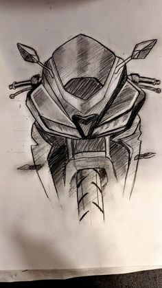 a drawing of a motorcycle with two forks on it