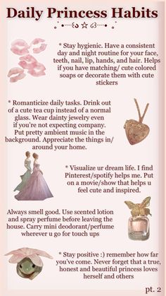 angel princess tips ♡ pale pink coquette girly aesthetic ♡ self care hygiene habits ♡ Coquette Self Care Aesthetic, Coquette Hygiene Tips, Daily Princess Habits, How To Be A Princess Tips, Aesthetic Self Care Tips, What Is Coquette, Coquette Girly Aesthetic, Girly Stuff Aesthetic, How To Be A Princess