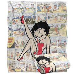 PRICES MAY VARY. BETTY BOOP VINTAGE STRIPS ULTRA SILKY TOUCH BLANKET - 300 GSM fabric provides warmth and comfort yet is lightweight and breathable, that will make a great decorative addition to any room. SHRINK and FADE RESISTANT - our products are hand-printed in the USA using a dye sublimation process. This design has amazing color vibrancy & Made of 100% polyester that is super soft and long lasting. SIZE: 50" x 60" Microfiber fleece fabric with double overlock stitch to create ultra-fluffin Striped Blankets, Soft Throw Blanket, Weighted Blanket, Betty Boop, Birthday Presents, Fleece Fabric, Cotton Weaving, Blankets & Throws, Father's Day