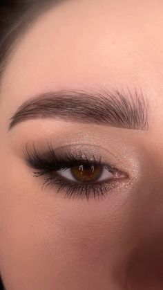 Homecoming Makeup Brown Eyes, Makeup Inspo For Black Dress, Simple Makeup Looks For Black Dress, Make Up For Hoco, Formal Makeup Smokey Eye, Makeup Homecoming Ideas, Brown Smokey Eye Hooded Eyes, Smokey Makeup Looks For Brown Eyes, Subtle Dark Eye Makeup