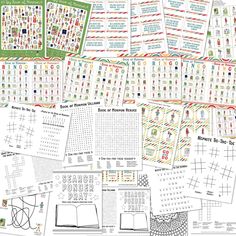 a large collection of printable calendars with different designs and numbers on each page