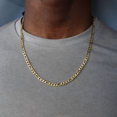 "UNISEX 18k Gold plated & Silver Stainless Figaro chain  - Made from the highest quality 316L stainless steel with PVD vacuum coated 18k gold plating. - Guaranteed to never fade, tarnish or lose its colour - even in the shower, wearing while training or exposed to heat ● 4mm thick (silver) 4.5mm (Gold) ⚫Chain Lengths Available      20\", 22\", 24\", 26\"  ●High quality + strong & sturdy (perfect for everyday wear !) Orders take 2-3 working days to prepare if you would like your order to be rushe Figaro Necklace, Figaro Chain Necklace, Necklace Men, Mens Chain Necklace, Chain Fashion, Long Chain Necklace, Figaro Chain, Necklace For Men, Shop Products