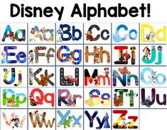 the letters are made up of different shapes and sizes