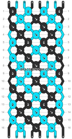 the diagram shows how to make an interlocked chain with two different colors and sizes