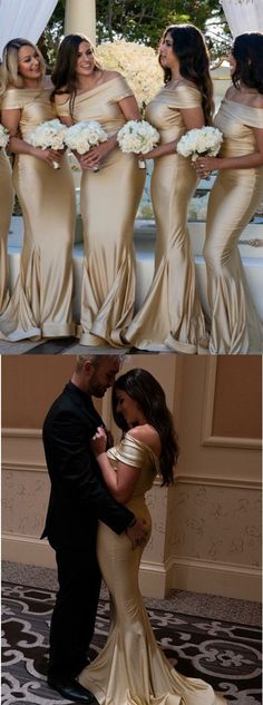 the bride and groom are posing for pictures together