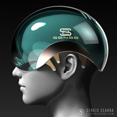 a mannequin head wearing a green and gold baseball cap with the word sense on it