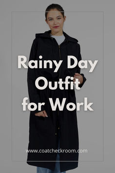 Designed with fashion and practicality in mind, this long women's raincoat is a lovely blend of style and functionality. With a full-length hem that covers your entire outfit (including your pants!) a hood that protects your head, and adjustable drawstrings for an adjustable fit, I've found myself reaching for this raincoat a ton this spring. Rainy Day Outfit For Work, Outfit For Work, Statement Coat, Wool Coats, Weather And Climate