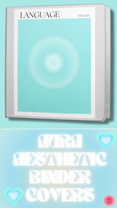 an image of a book cover with the words aura aesthetic binder covers on it