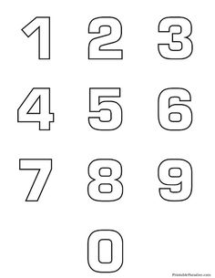 numbers that are in the shape of letters and numbers to print out for children's learning