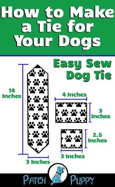 how to make a tie for your dogs - easy sew dog tie pattern instructions