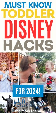 the front cover of must - know toddler disney hacks for 2021 is shown