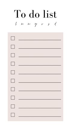 a to do list is shown with the words to do list on top of it