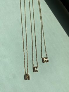 Lead and nickle compliant 18 inch length 3 inch extension Charm is 0.25 inches Bubble Necklace Gold, J Initial Necklace, M Necklace, Gift Inspo, Bubble Necklaces, Initial Necklace Gold, Classy Jewelry, Jewelry Lookbook, Birthday Wishlist