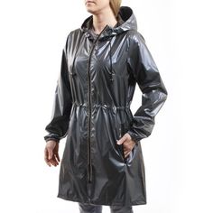 Dark Outside, Packable Rain Jacket, Batwing Sleeve Top, Leather Coat Womens, Leather Coats, Rain Jacket Women, Reflective Material, Raincoats For Women, A Rainy Day