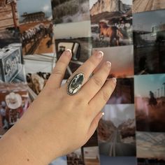 Sterling Silver White Buffalo Size 7 Daisy Mae, Western Boutique, White Buffalo, Buffalo, Size 7, Sterling Silver, Ring, Silver, White