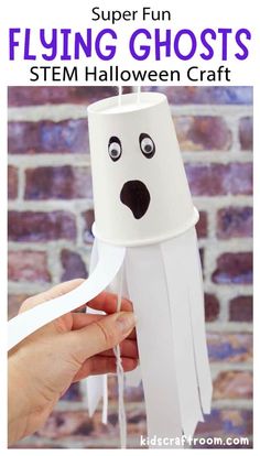 Halloween Crafts Diy Projects, Spooky Outfits, Ghost Craft, Mummy Crafts, Paper Cup Crafts, Flying Ghost, Fun Halloween Games, Halloween Crafts Preschool