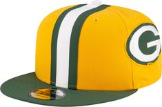 Fit Curved brim, adjustable hat Snap-adjustable back closure Structured, six-panel design with ventilation eyelets and button top Mesh back panels Moisture-absorbing sweatband One size fits most Style and Team Spirit Raised, embroidered team logo Additional Details Officially licensed product Green Bay Packers Helmet, Helmet Head, Nfl Packers, Nfl Green Bay, Nfl Gear, Button Top, Curves Workout, Fan Gear, Green Bay Packers