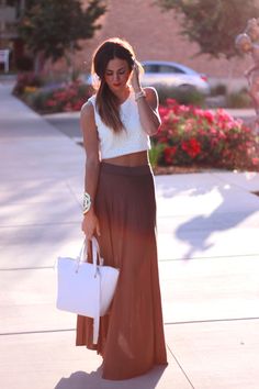 maxi skirt Kimono Lingerie, Bohol, Skirt Maxi, Crop Top Outfits, Maxi Skirts, Inspiration Mode, Fashion Sense, Playsuit