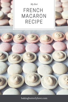 french macaron recipe with text overlay