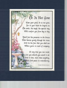 a cross stitch pattern with a poem written in the center and an image of a garden