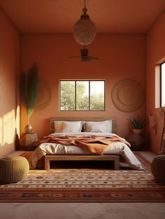 Embrace the coziness of Mexican ranch life with rustic wood furnishings and southwestern decor, echoing the spirit of Chihuahua. Modern Mexican Bedroom, Modern Mexican Interior, Mexican Style Bedroom, Mexican Bedroom Decor, Mexican Home Interior, Southwest Bedroom, Mexican Bedroom, Mexican Interior Design, Mexican Interiors