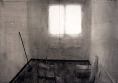 an old photo of a window in a room with no curtains on the windowsill