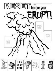 a poster with the words rest before you eruptt and an image of a volcano