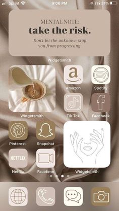 NEUTRAL IOS HOME-SCREEN IDEAS | HOW TO CUSTOMIZE YOUR IOS HOME-SCREEN Aesthetic Ios, Iphone Home Screen Layout, Home Screen Layout, Iphone Home Screen, Screen Layout, Iphone App Layout