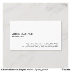 minimalist modern professional wh business card