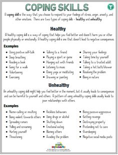 Positive Coping Strategies, Coping Skills Therapy Activity, Coping Skill Activity For Adults, Adaptive Coping Skills, What Are Coping Skills, Teaching Coping Skills To Adults, Teenage Coping Skills, Life Skills Activities For Middle Schoolers, Self Regulation Coping Strategies Adults